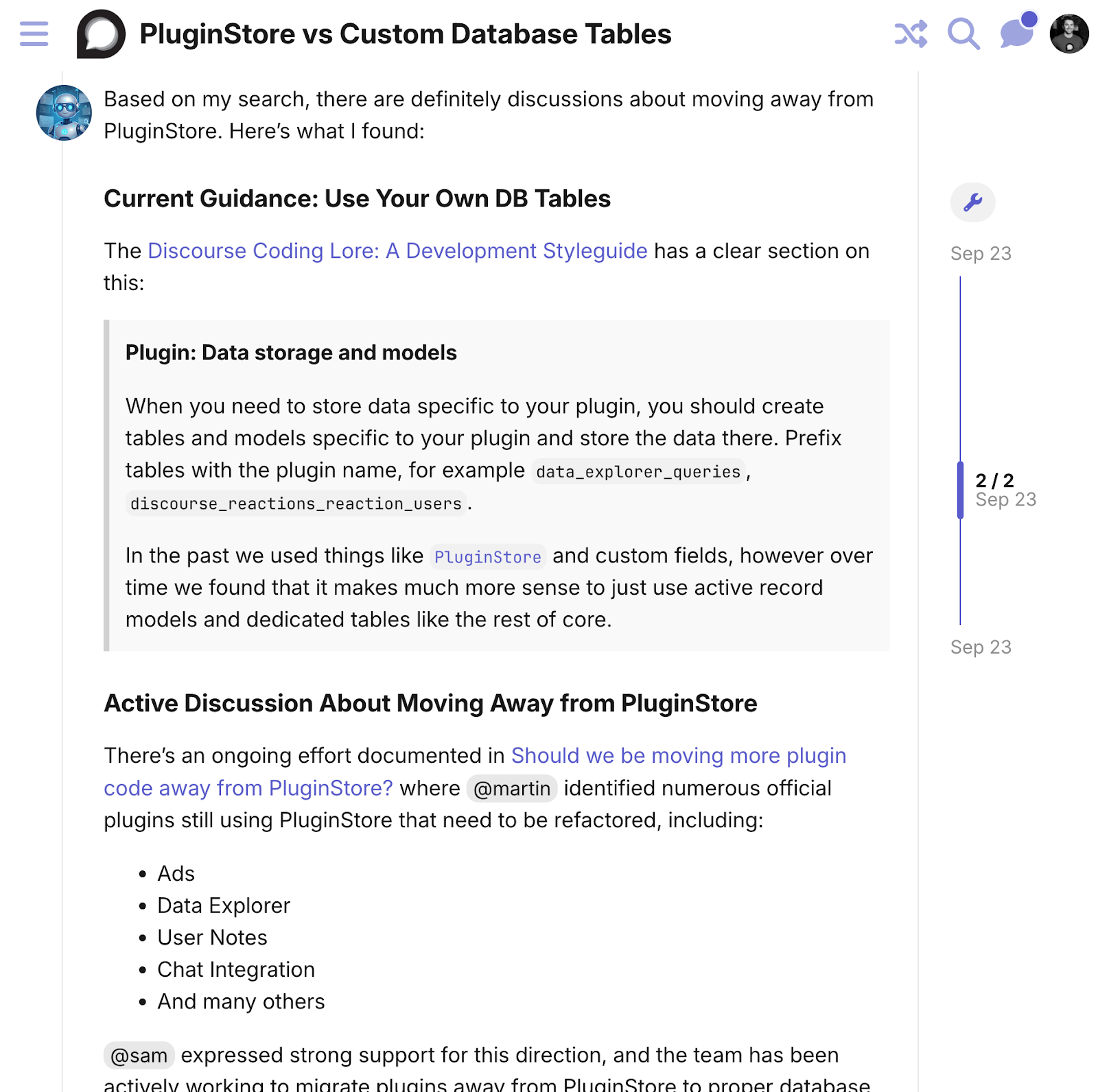 Example of the AI bot 
