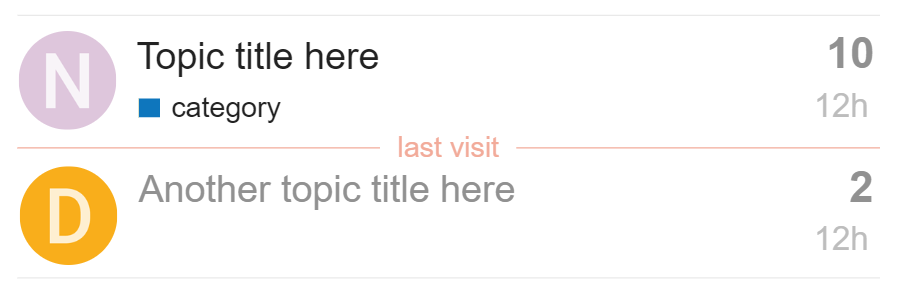 last visit date shown on topic list in Discourse
