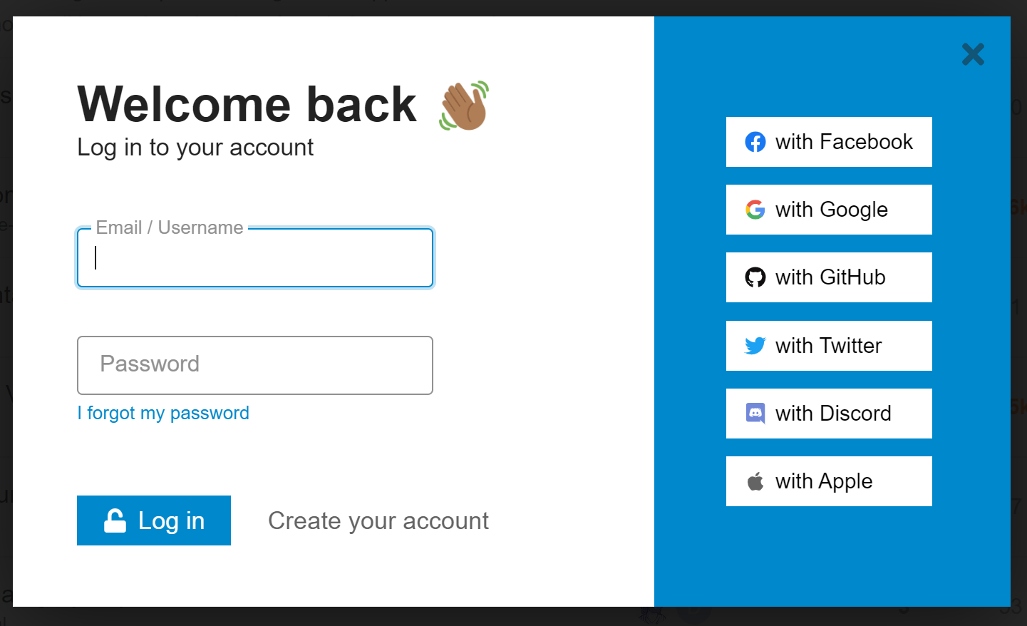 Improved Login Dialog in Discourse 2.7