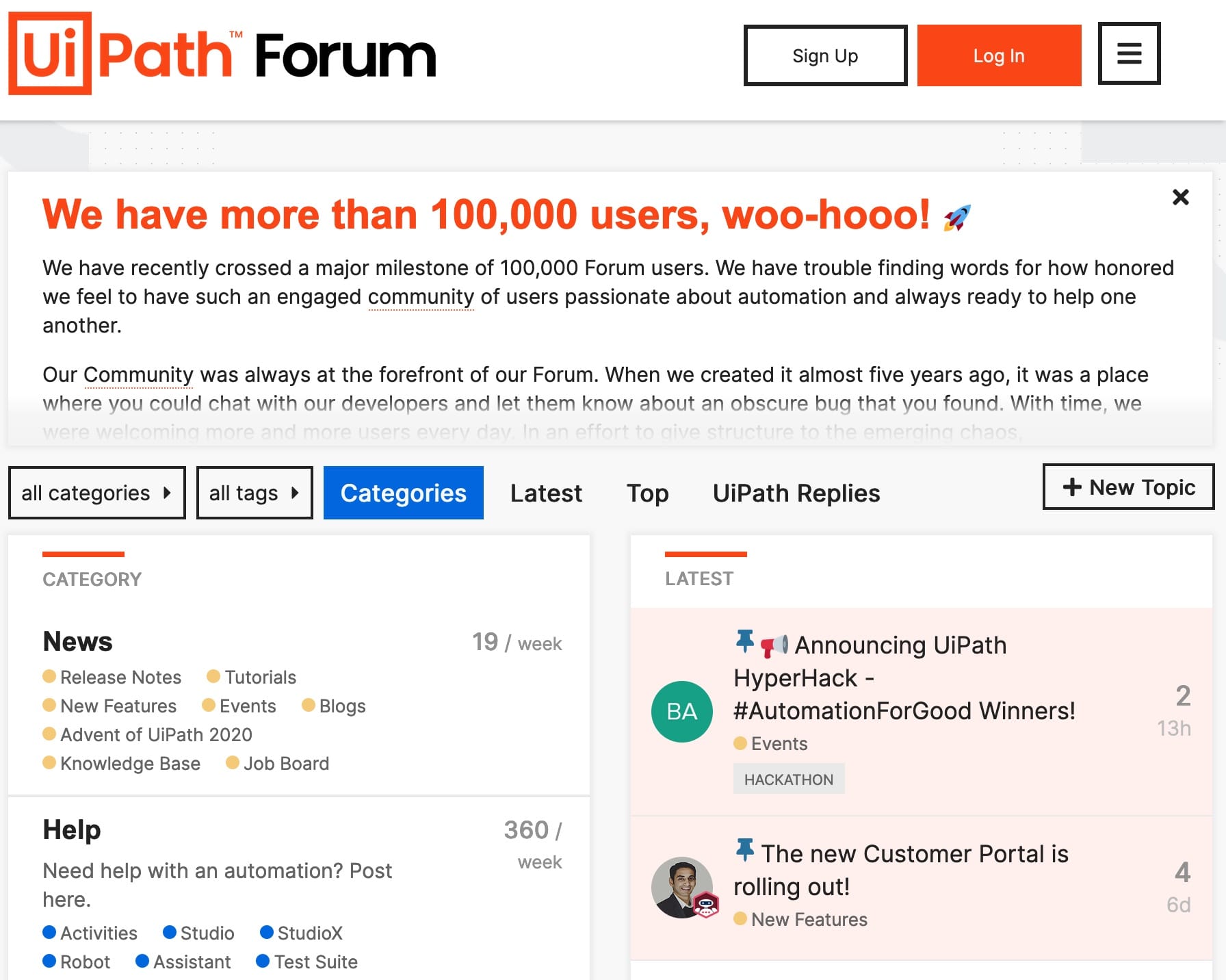 UiPath Forum Screenshot