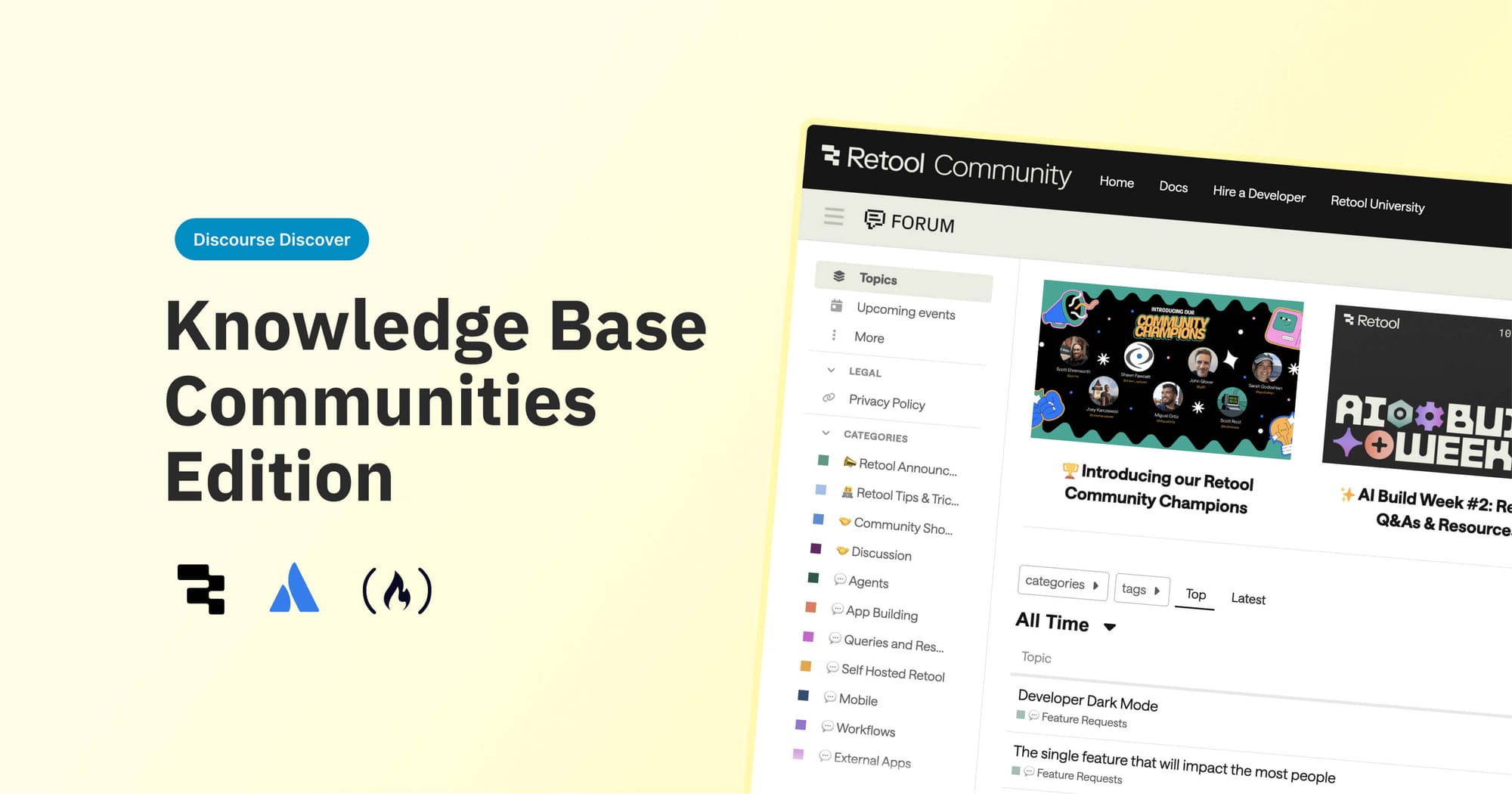 Discourse Discover: Knowledge Base Communities Edition