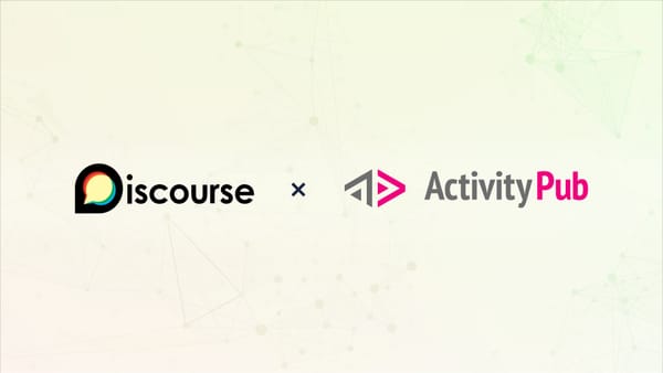 Discourse and ActivityPub logos
