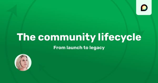 The community lifecycle: from launch to legacy with a photo of Discourse CEO Hawk 
